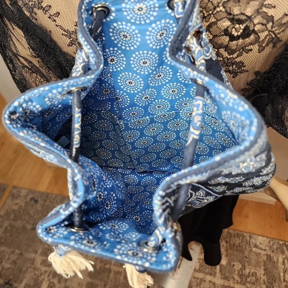 Vera‎ Bradley Blue Backsack backpack. 15